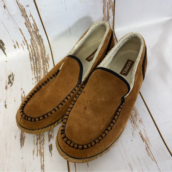 Sorel Brown Suede Loafers with Cozy Lining. Size 11 Men. Good used condition! - Picture 2 of 11